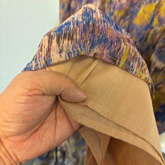 Cleobella Helene Azucar Print Ruffle Flutter Sleeve Smocked Maxi Dress - Picture 10 of 14